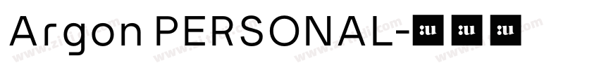 Argon PERSONAL字体转换